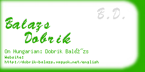 balazs dobrik business card